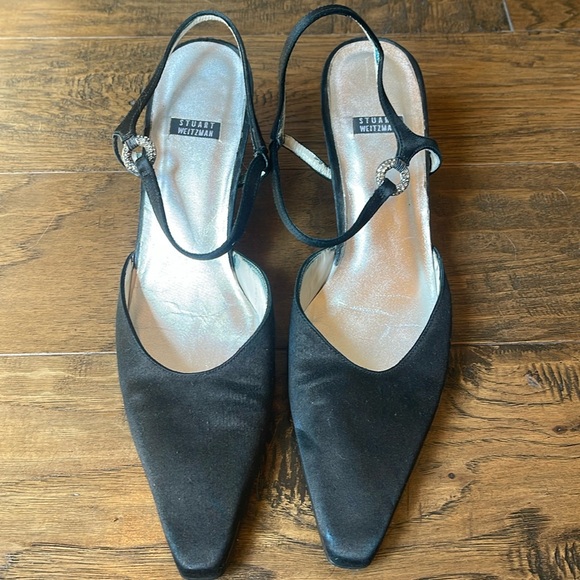 Stuart Weizman D’Orsay Swarovski Crystal Vintage sling back heels - Picture 1 of 4